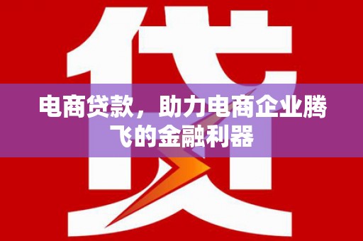 金台电商贷款，助力电商企业腾飞的金融利器