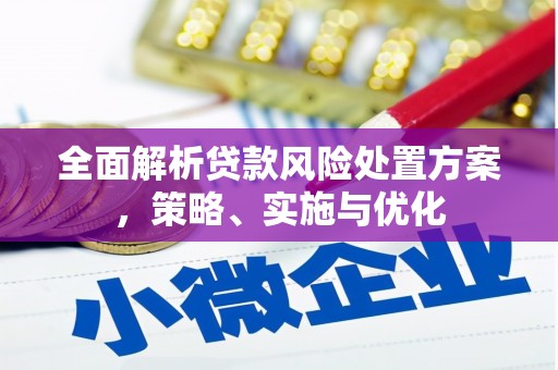 金台全面解析贷款风险处置方案，策略、实施与优化