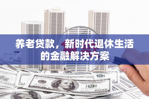 金台养老贷款，新时代退休生活的金融解决方案