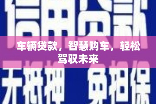 金台车辆贷款，智慧购车，轻松驾驭未来