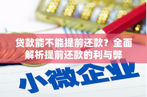 金台贷款能不能提前还款？全面解析提前还款的利与弊