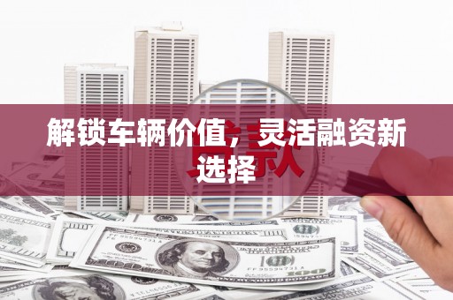 金台解锁车辆价值，灵活融资新选择